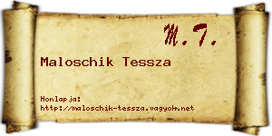 Maloschik Tessza névjegykártya